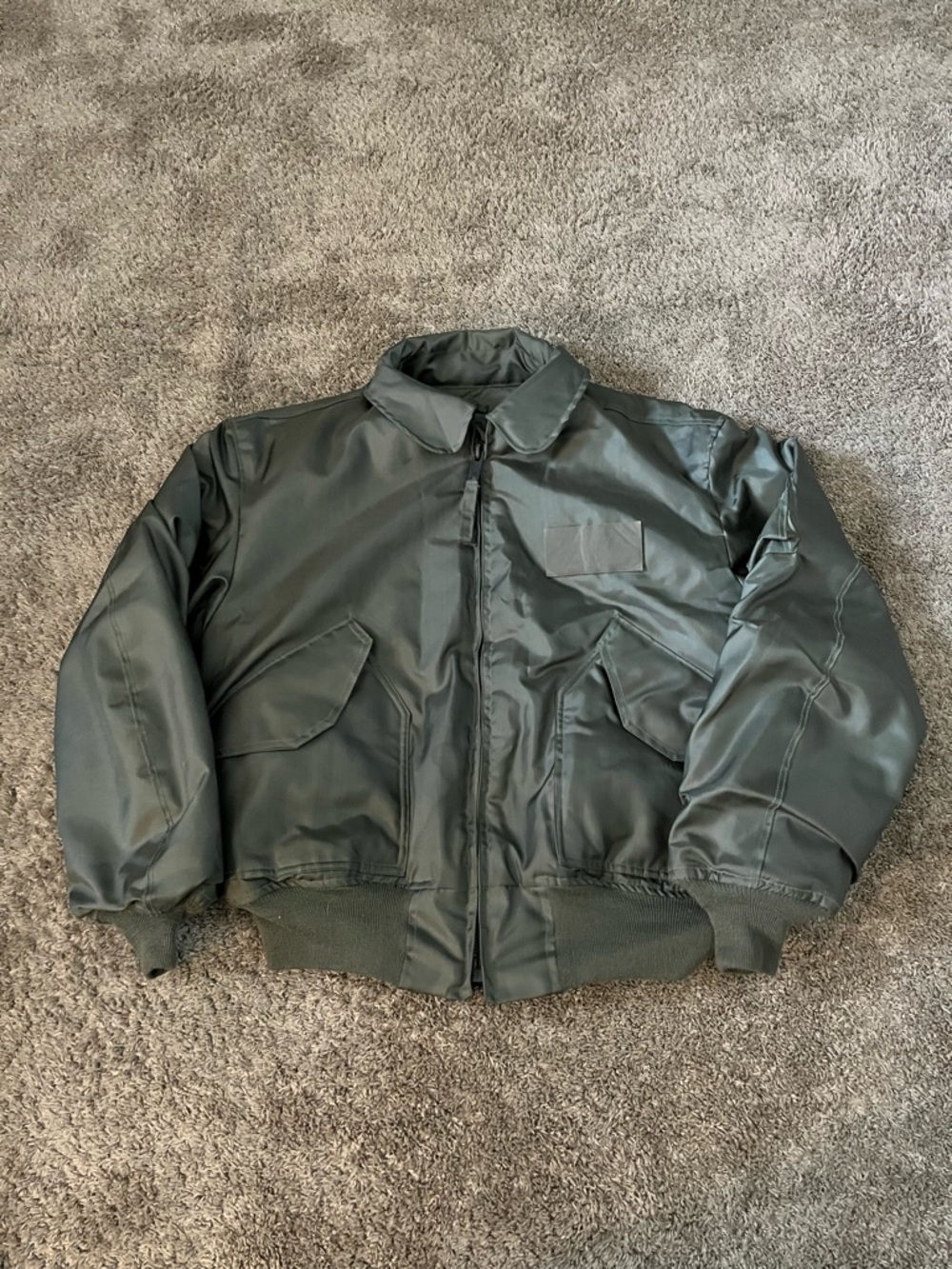 US Military Pilot CWU-45/P Flight Jacket Flyer's Cold Weather USAF Green X-Large